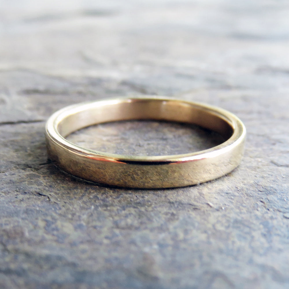 Domed 18K Yellow Gold Handmade Wedding Ring | MATTE LUSTER — Steven Jacob